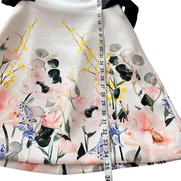 Ted Baker Marzy Elegance White Floral Bow Detail Sleeveless A-Line Dress - Picture 9 of 10